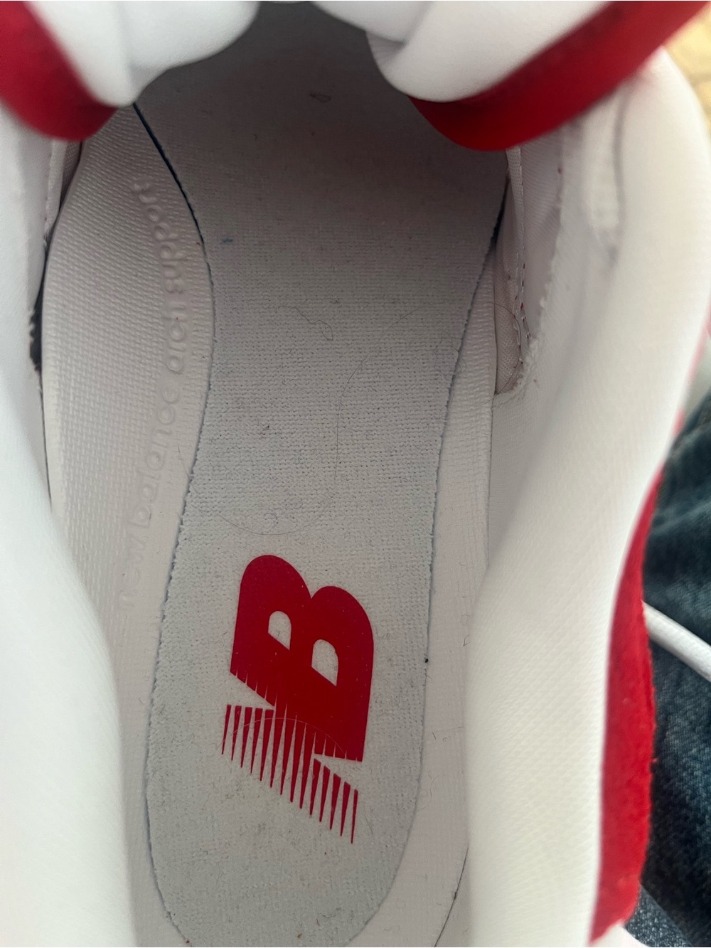Unworn, Brand New New Balance 550
Suede Pack Team Red M Size 7.5 - Picture 8 of 13
